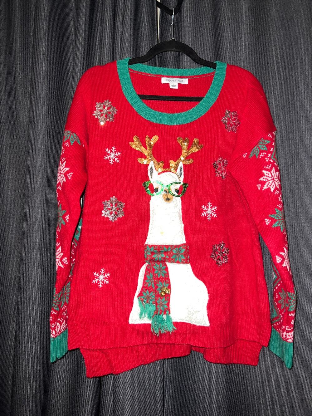 Ugly Christmas Sweater Xmas Size Large Llama